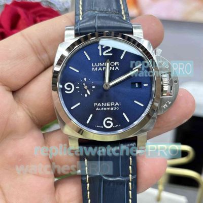 VS Swiss Clone Panerai Luminor Marina Blue Dial 44mm PAM1313 Leather Strap Watch 